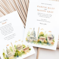 Elégant Washington D.C. Invitation à un mariage hi