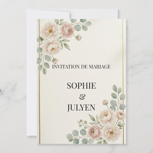 Elegant Wedding Invitation (Devant)