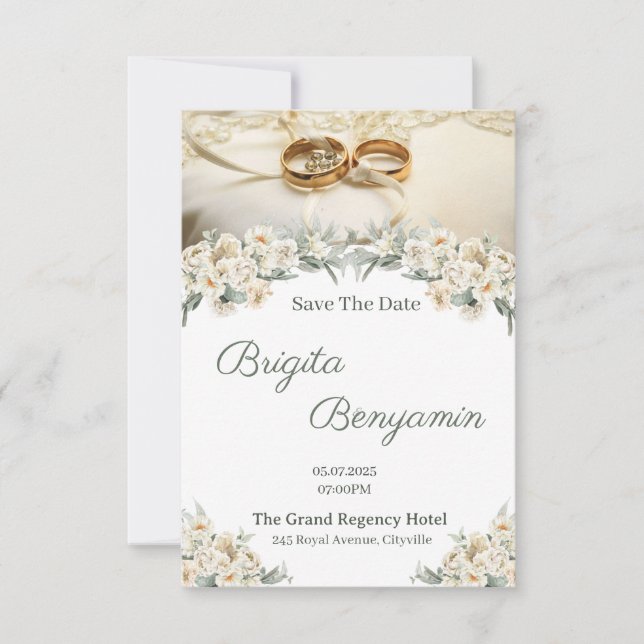 Elegant Wedding Invitation (Devant)