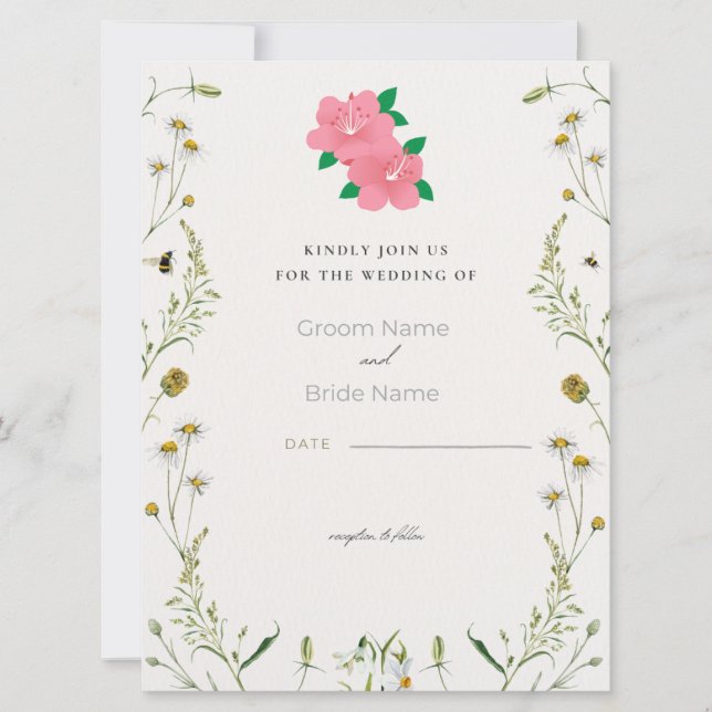 Elegant Wedding Invitation card (Devant)