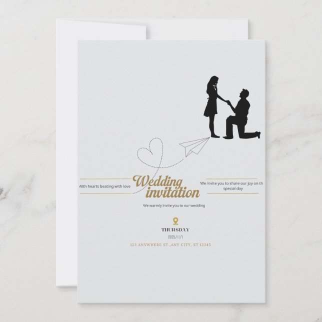 Elegant Wedding Invitation Card (Devant)