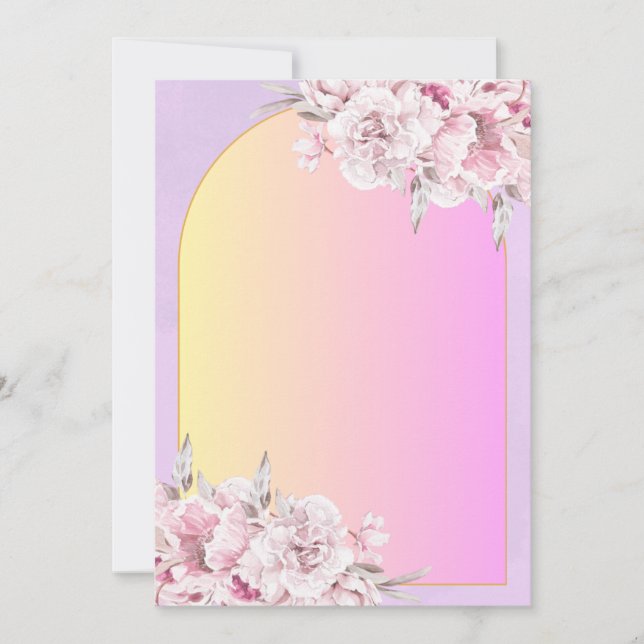 Elegant Wedding Invitation Floral Romantic (Devant)