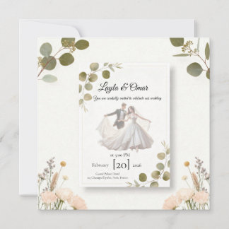 Elegant Wedding Invitation – Minimalist Romantic D
