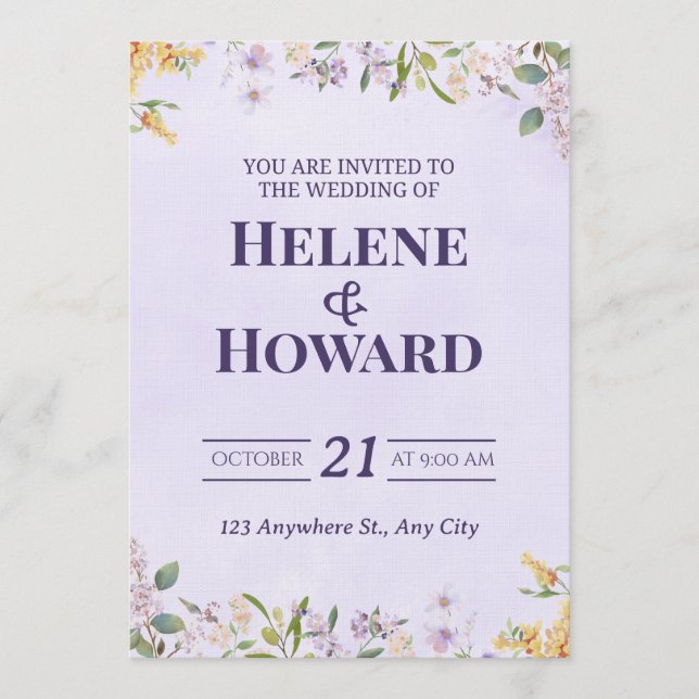 Elegant Wedding Invitation | Romantic Modern  (Devant)