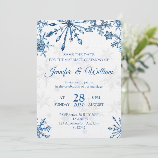 Elegant  Wedding Invitation - Stylish weeding card (Debout devant)
