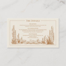 Elégant Western Mariage Détails Carte de boîtier