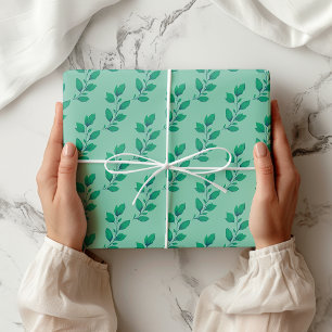 Elégant Whimsical Bold Feuilles d'aquarelle verte