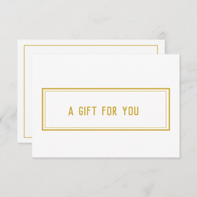 Élégant White Gold Salon certificat cadeau de beau (Devant / Derrière)