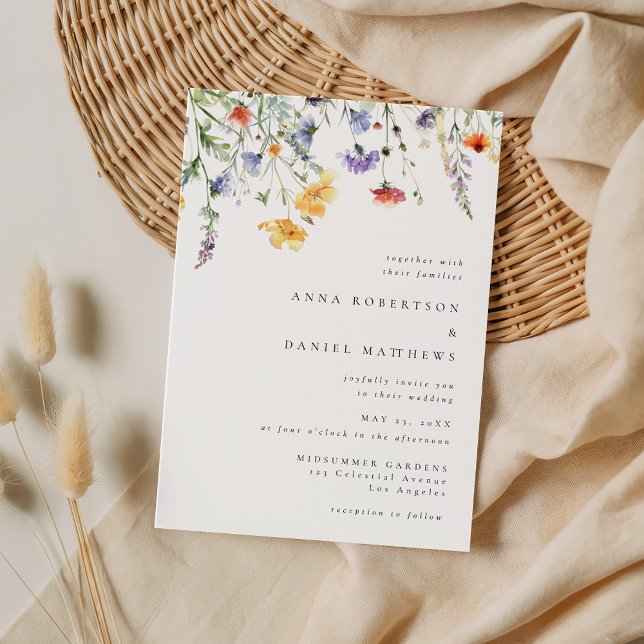 Elegant Wildflower Wedding Invitation (Créateur téléchargé)