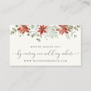 Elégant Winter Greenery Wedding Carte en ligne RSV