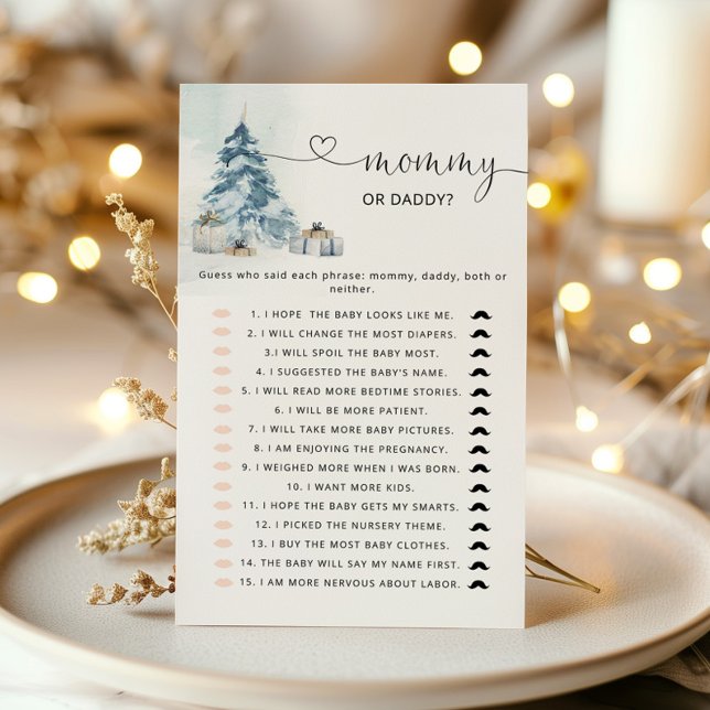Elegant winter Mommy or Daddy Baby Shower game (Créateur téléchargé)
