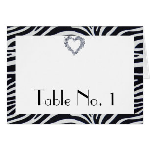 Élégant Zebra Stripe Numéro de table