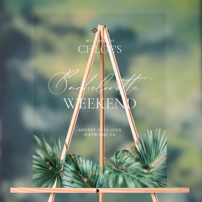 Élégante Affiche de bienvenue Acrylique Bacheloret (Neutre)