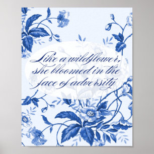 Elégante affiche de citation botanique, art motiva