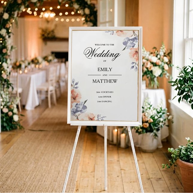 Élégante Affiche de Mariage à l'Aquarelle Lavande (Créateur téléchargé)