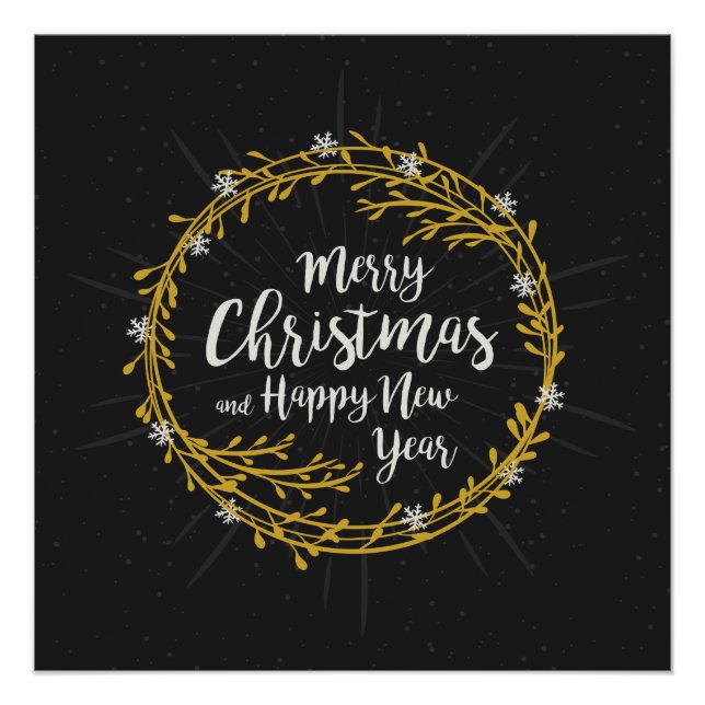 Elégante affiche de voeux de Noël (Devant)