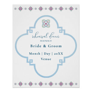 Élégante affiche du dîner de répétition de la Fies