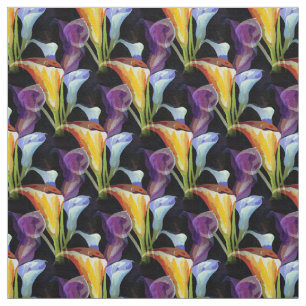 Elégante aquarelle Calla Lily tissu floral
