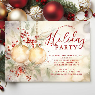 Elégante aquarelle Fête Invitation  