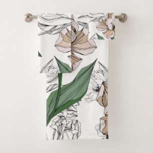 Elégante aquarelle fleurie décorative attirant l'o