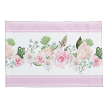 Elégante aquarelle Floral Set de taies d'oreiller