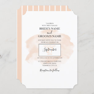Elégante aquarelle mariage invitations