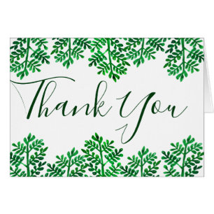 Elégante aquarelle Merci de feuillage de fougère