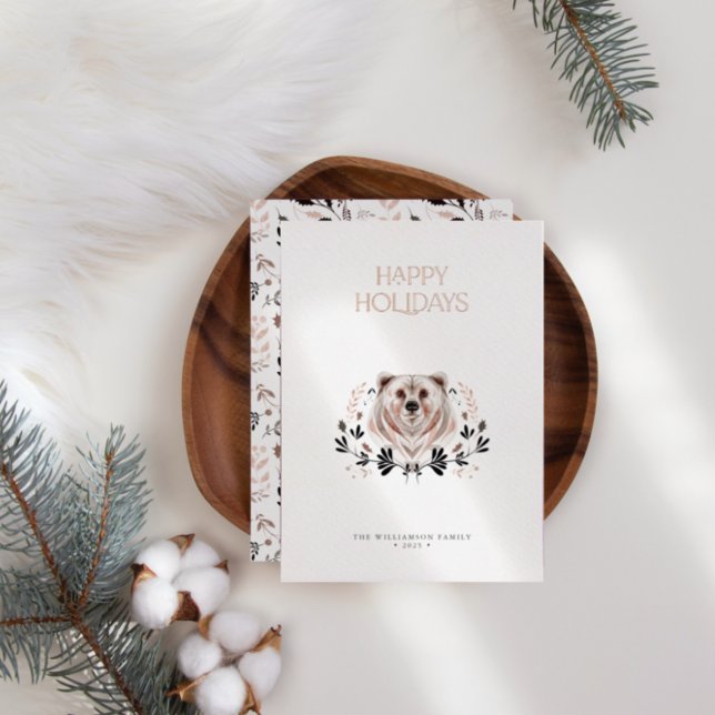 Elégante aquarelle moderne Joyeux vacances non pho (Créateur téléchargé)