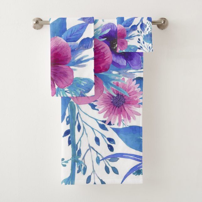 Elégante aquarelle motif décorative fleurie (En situation)