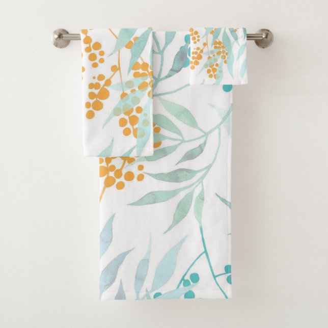 Elégante aquarelle motif décorative fleurie (En situation)