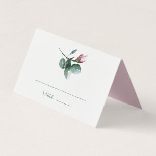 Elégante Aquarelle rose Floral Mariage Carte Place