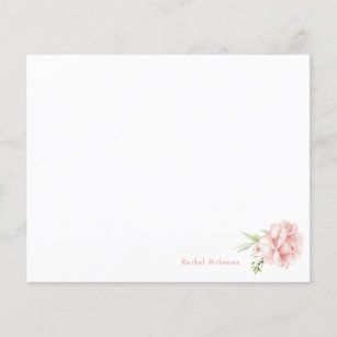 Elégante aquarelle rose floral papier à lettres pe