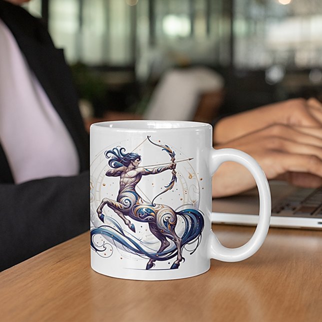 Elégante aquarelle Sagittarius Zodiac Mug personna (Créateur téléchargé)