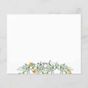 Elégante aquarelle tournesols en feuillage personn