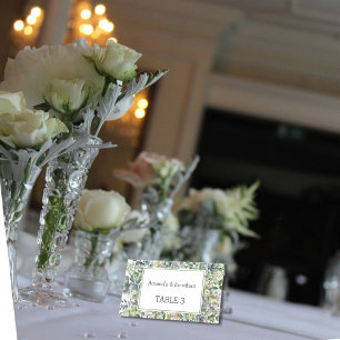 Elégante aquarelle Verdure Mariage Cartes de Place