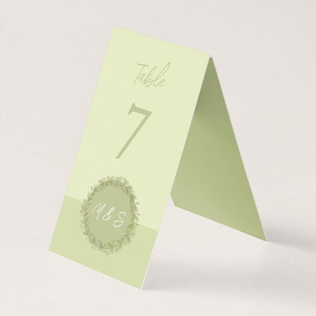 Elégante aquarelle verte de couronne personnalisée (Front)