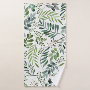 Elégante aquarelle verte Peinture Feuille