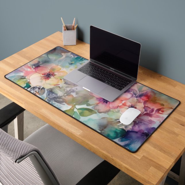 Elégante aquarelle Vintage motif floral (Bureau 2)