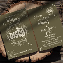 Elégante bachelorette rétro invitation personnalis
