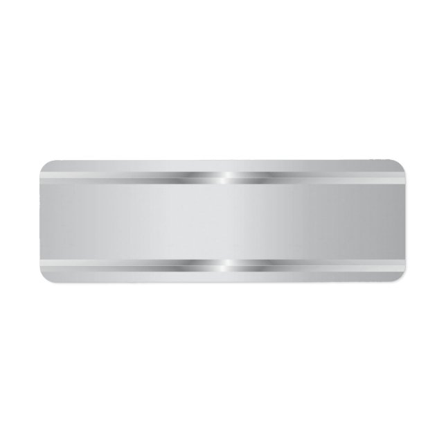 Élégante bande d'argent vierge Étiquettes d'adress (Devant)