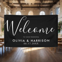 Élégante bannière d'Affiche de bienvenue Mariage n