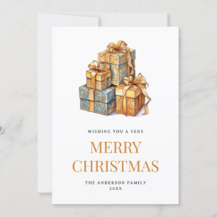 Elégante boîte Cadeaux Aquarelle Joyeuse carte de