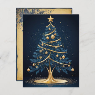 Élégante bougie d'arbre de Noël et carte cadeau