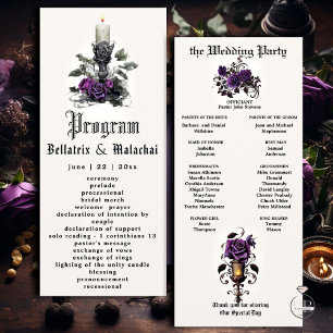 Élégante bougie gothique Améthyste profond Rose po