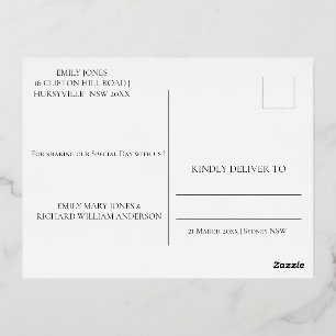 Elégante Bourgogne Agate Foil Invitation Carte pos