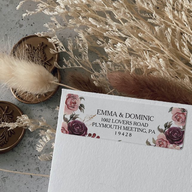 Élégante Bourgogne Étiquette de retour d'été (Créateur téléchargé)