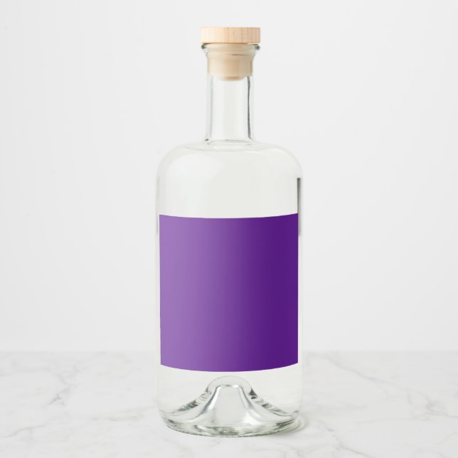 Élégante bouteille en verre avec Étiquette violet (Devant)