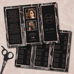 Élégante Brochure d'agate d'or Rose noir