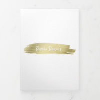 Élégante Brochure moderne simple Salon Or Trifold