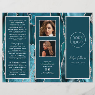 Élégante Brochure Turquoise d'Agate Argent